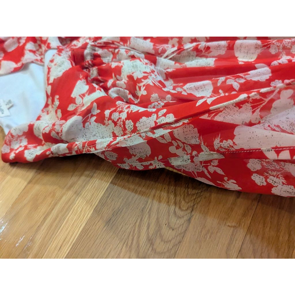 Moon and Sky Floral Maxi Dress Red White Boho Medium - Picture 12 of 12